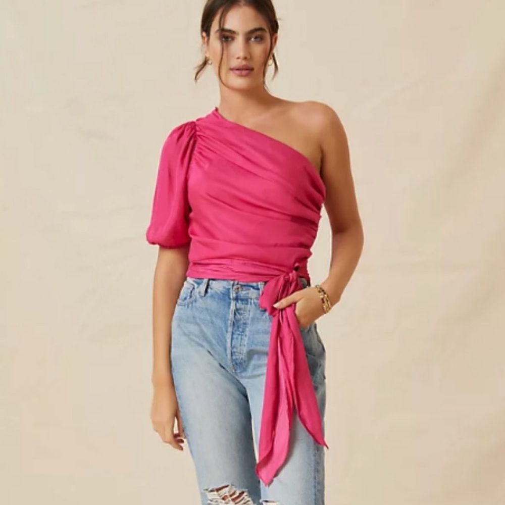 DOLAN Ruched Single-Shoulder Top